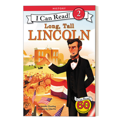 高大的林肯 英文原版 Long Tall Lincon I Can Read 2 History 分级阅读名人传记系列 英文版 进口英语原版书籍