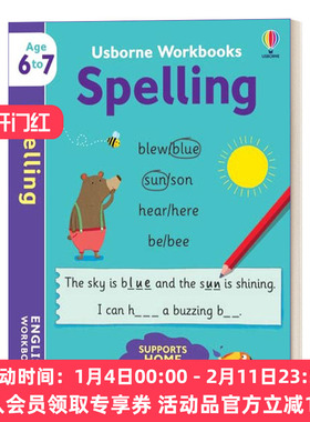英文原版 Usborne Workbooks Spelling 6-7 尤斯伯恩拼写练习册6-7岁 英文版 进口英语原版书籍
