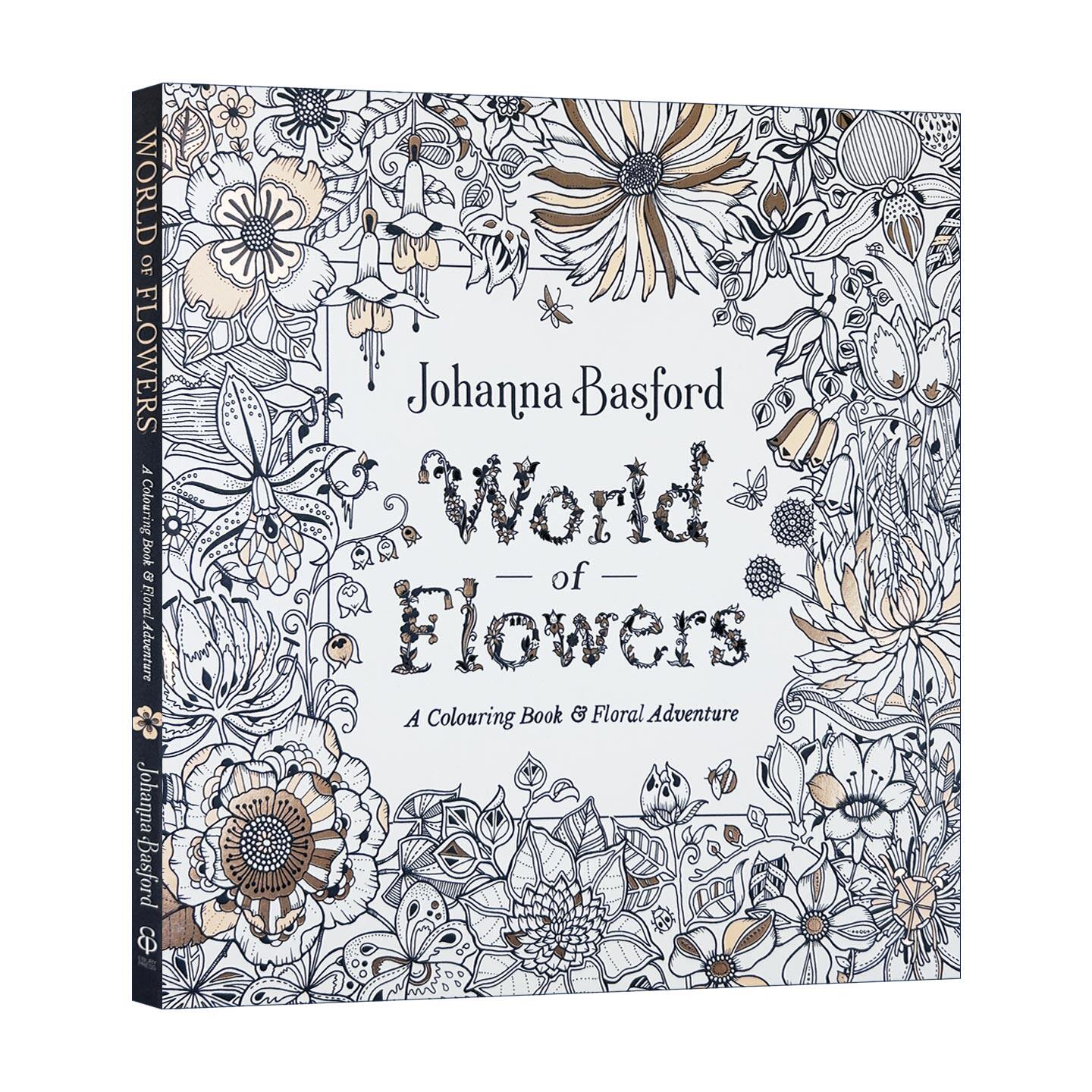 英文原版 World of Flowers 秘密花园 花卉的世界 创意涂色书 英文版 进口英语原版书籍