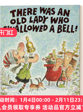 英文原版绘本 There Was an Old Lady Who Swallowed a Bell 有个老婆婆吞了一个铃铛 绘本 英文版 进口英语原版书籍