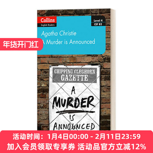 英文原版 Collins Agatha Christie ELT Readers B2 A Murder Is Announced 柯林斯阿加莎英语学习小说系列 谋杀启事 进口书籍