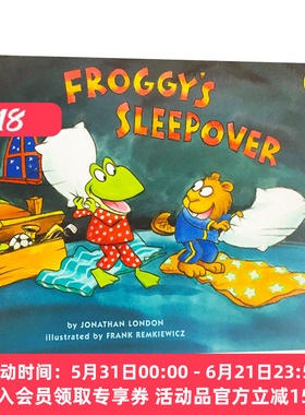 英文原版 Froggy's Sleepover 小青蛙弗洛格的过夜派对 大开绘本 英文版 进口英语原版书籍