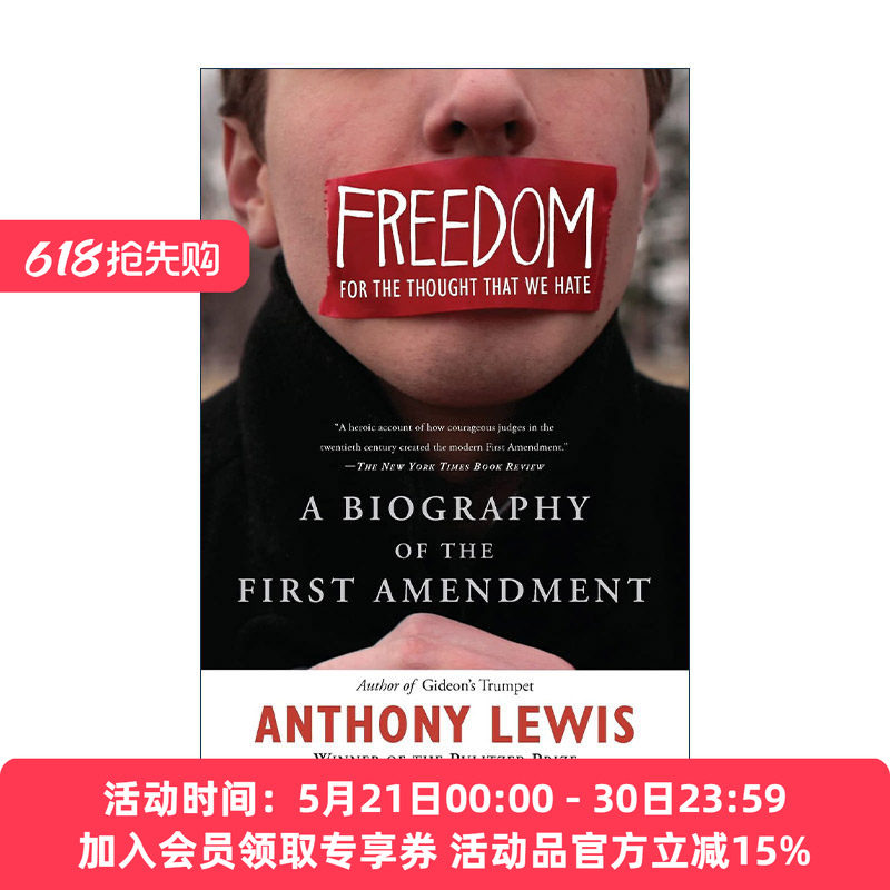 英文原版 Freedom for the Thought That We Hate 言论的边界 美国宪法修正案简史 安东尼·刘易斯 英文版 进口英语原版书籍