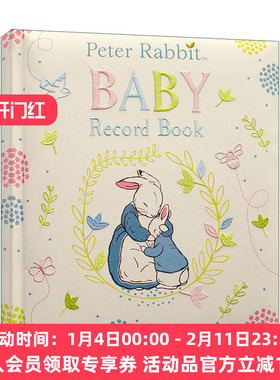 英文原版 Peter Rabbit Baby Record Book 彼得兔 宝宝成长记录小书 精装 英文版 进口英语原版书籍