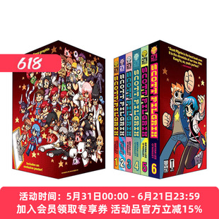 英文原版 歪小子斯科特6册盒装 带海报 Scott Pilgrim Precious Little Box Set 英文版 进口英语原版书籍