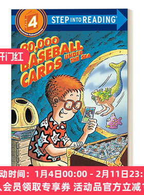 藏在海底的两万张棒球卡 英文原版 Step into Reading 4 - 20000 Baseball Cards Under the Sea 英文版 进口英语原版书籍