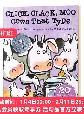 会打字的奶牛 英文原版绘本 Click Clack Moo Cows That Type 20周年纪念版 英文版进口英语书籍