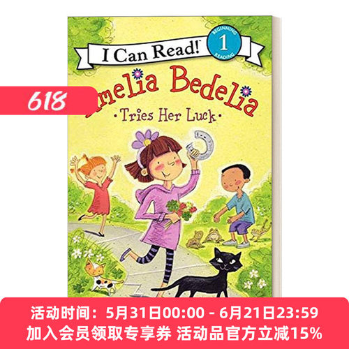阿米莉亚碰运气 英文原版 Amelia Bedelia Tries Her Luck 糊涂女佣分级阅读 I Can Read Level 1 英文版 进口英语原版书籍