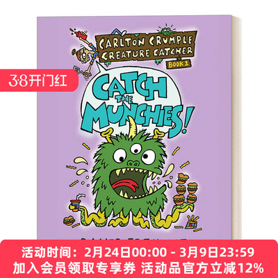 英文原版 Carlton Crumple Creature Catcher 1 Catch the Munchies 怪物捕手系列1 爆笑幽默 儿童精装全彩漫画绘本 英文版进口书