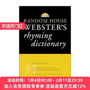 英文原版 Random House Webster's Rhyming Dictionary 兰登书屋韦伯斯特押韵词典 诗歌术语 英文版 进口英语原版书籍