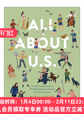 英文原版 All About U.S. 50个美国孩子的成长故事 精装 7个孩子的一天作者Matt Lamothe新作 英文版 进口英语原版书籍