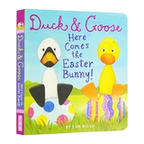 Оригинальная английская книга с картинками «Утка и гусь», «А вот и пасхальный кролик», «Маленькая желтая утка и маленький белый гусь», английская версия, импортированная оригинальная английская книга.