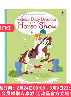 英文原版 Sticker Dolly Dressing Horse Show 多莉贴纸 马秀 英文版 进口英语原版书籍