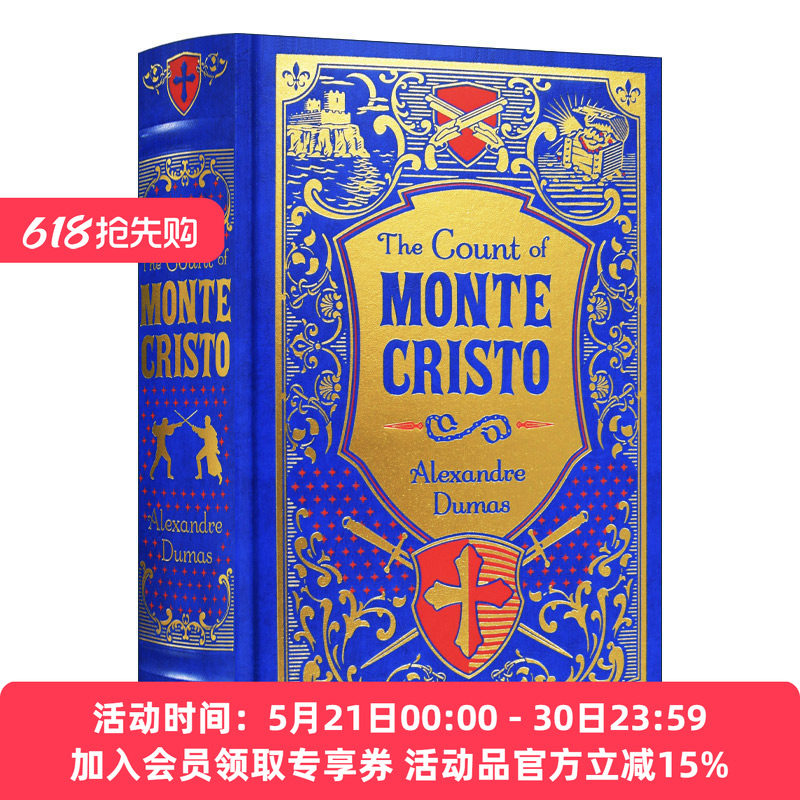 英文原版小说 Count of Monte Cristo  基督山伯爵 巴诺经典 皮革精装收藏版 英文版 进口英语原版书籍