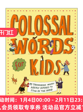 英文原版 Colossal Words for Kids 读诗学词汇 儿童诗歌 彩色幽默插图 英文版 进口英语原版书籍