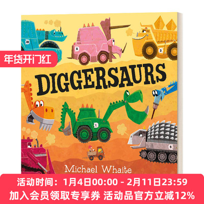忙碌的恐龙工程车 英文原版 Diggersaurs 英文版 进口英语原版书籍