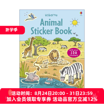 英文原版 Usborne First Sticker Book Animal 第一本贴纸书 动物 英文版 进口英语原版书籍
