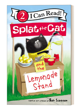 英文原版 Splat the Cat and the Lemonade Stand 啪嗒猫和柠檬汁小摊 I Can Read Level 2分级阅读 英文版 进口英语原版书籍