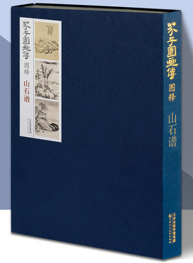 芥子园画传图释山石谱 国画芥子园画谱康熙版临摹范画石法皴法山法流泉瀑布石梁水云画法国画技法教程教材书 天津人美