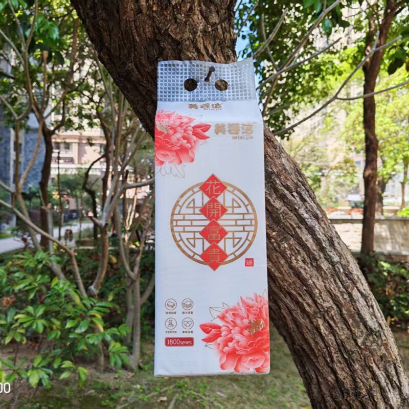 美姿洁花开富贵挂墙抽纸耐用图片
