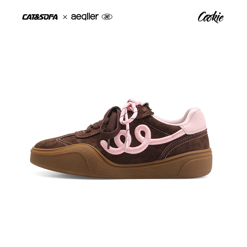 【曲奇系列】eqller×猫与沙发/德训鞋厚底女鞋板鞋刺绣休闲鞋子,女鞋,德训鞋,淘宝优惠券,粉丝福利购,淘宝优惠卷