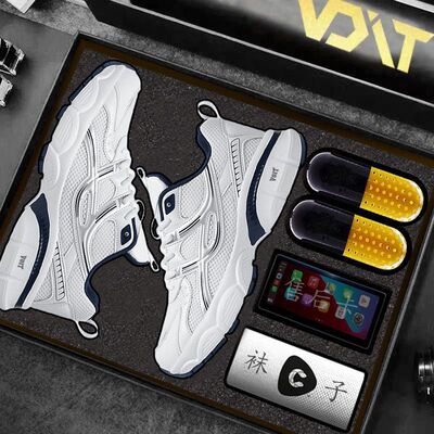 沃特正版跑步鞋男鞋超轻薄新款网面透气轻便厚底防滑运动鞋休闲鞋