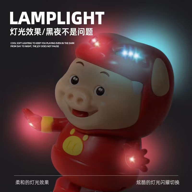 正版授权501猪猪侠跳舞机带灯光音乐儿童电动摇摆机器人玩具