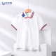 班服夏季 短袖 定制 纯棉T恤初中翻领男女白色POLO衫 小学生校服套装