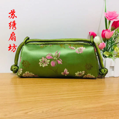 苏绣经典绣品送礼品织锦缎纽扣手拎包配旗袍唐装女包婚庆古典配包