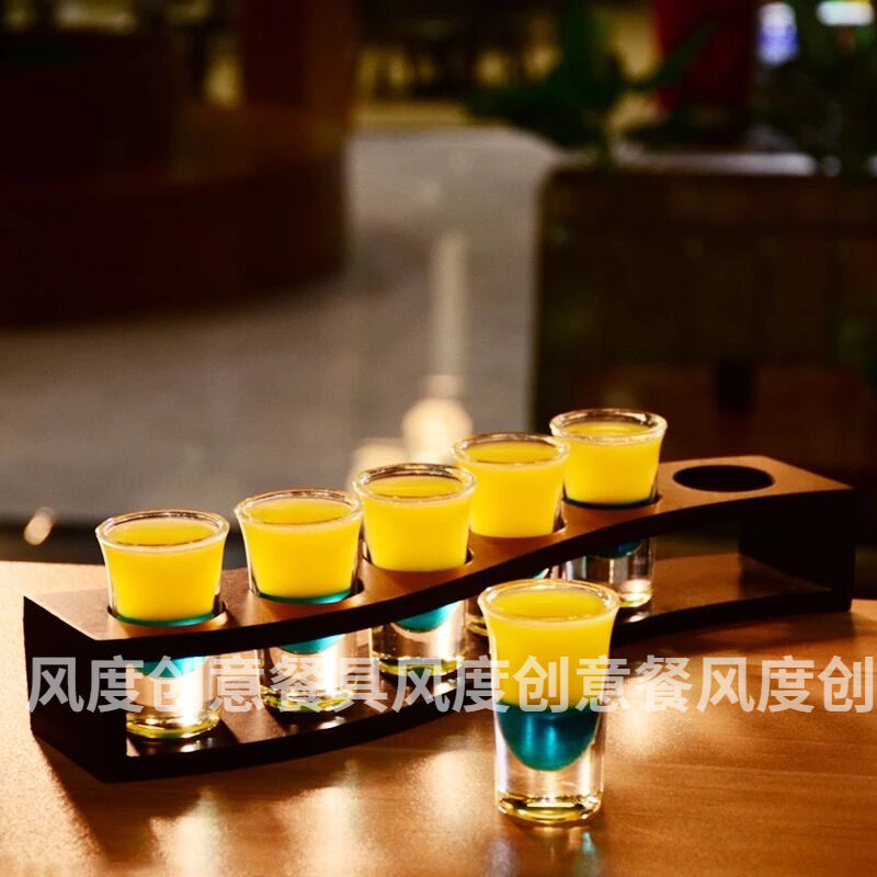 子弹杯架白酒杯b52洋酒杯吞杯套装一口杯鸡尾酒杯shot杯架小酒杯 餐饮具 白酒杯 原图主图