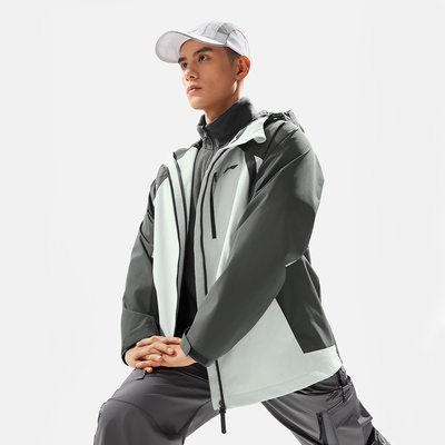 李宁男子连帽加绒三合一冲锋衣