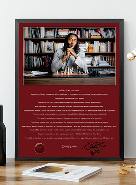 德里克·罗斯Derrick Rose退役信纪念相框亲笔签名海报篮球装饰画