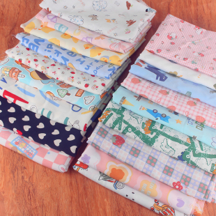 2026人造棉印花面料宝宝睡衣绵绸碎花连衣裙卡通床单棉绸府绸布料