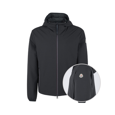 Moncler短款拉链连帽长袖棉服男