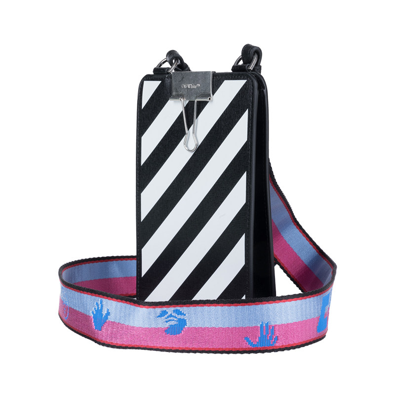 off-white条纹logo手机包挎包男女款秋冬降价