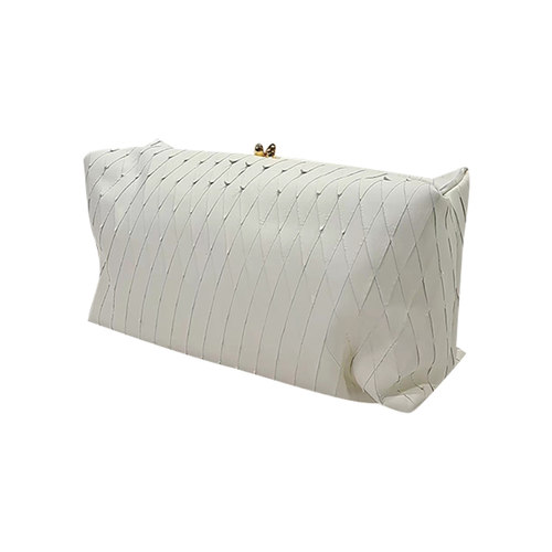 JilSander女经典条纹编织手拿包