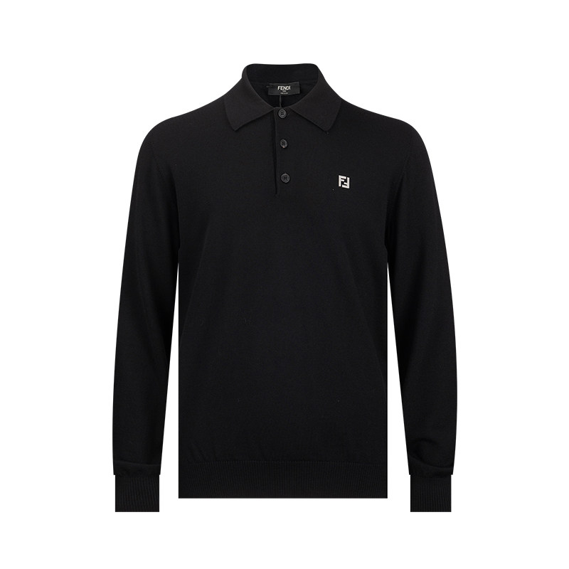FENDI芬迪男士假日系列羊毛Polo衫平纹针织长袖毛衣男2026年新品,男装,针织衫/毛衣,淘宝优惠券,粉丝福利购,淘宝优惠卷