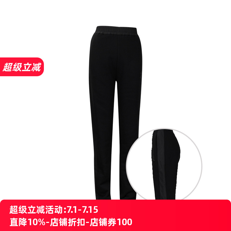 蒙口女士贴钻LOGO图案休闲裤长裤