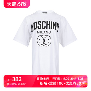 T恤女士春季 moschino 莫斯奇诺女经典 字母logo全棉短袖 精选