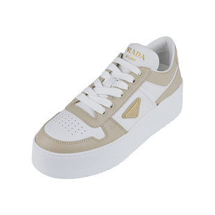 女士2026年新品 Prada Bold皮革系带板鞋 Downtown 普拉达女经典
