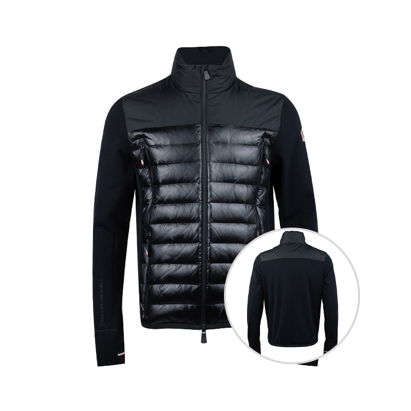 蒙口男士长袖拉链拼接夹克外套