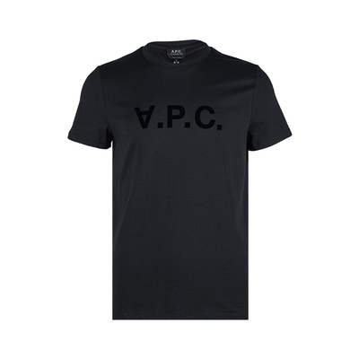 APC字母logo全棉短袖T恤男士