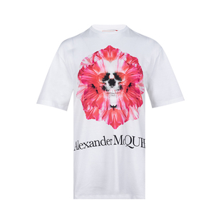 ALEXANDER T恤春夏特卖XY MCQUEEN亚历山大·麦昆女士骷髅头短袖