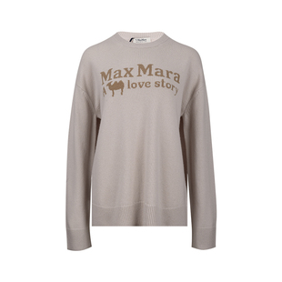 MaxMara麦丝玛拉女士字母Logo嵌花圆领套头毛衣女2026年新品 推选