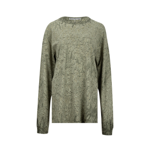 Alexander Wang亚历山大王女士徽标压纹溅墨印花长袖T恤女推选XY