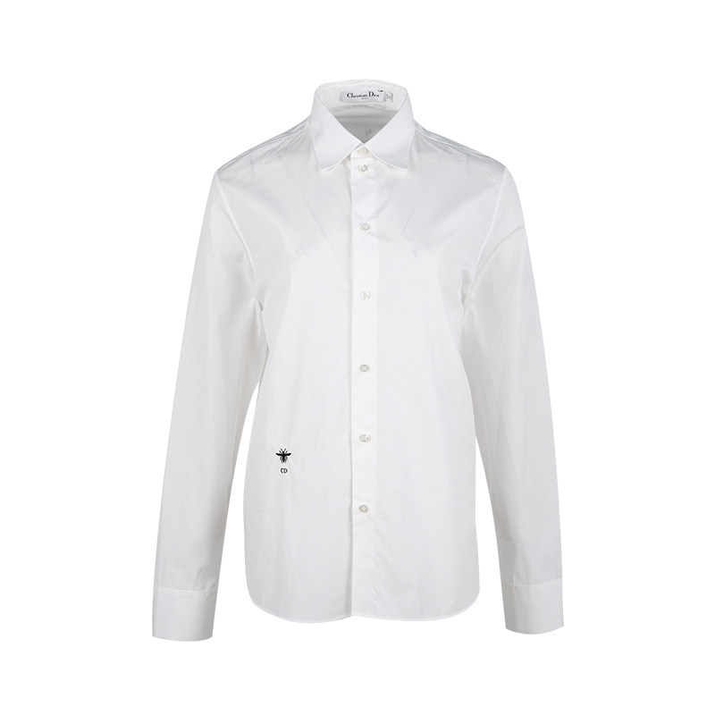 Dior女士Cruise微标棉质长袖衬衫