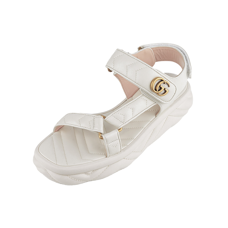 古驰女士皮革舒适百搭沙滩凉鞋