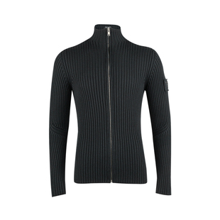 男秋冬 羊毛针织衫 PRADA普拉达男士 纯色Logo贴花修身