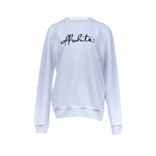 white休闲全棉印花圆领套头卫衣女士XY off 陈列品