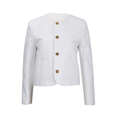 赛琳女士绗缝棉质长袖夹克外套